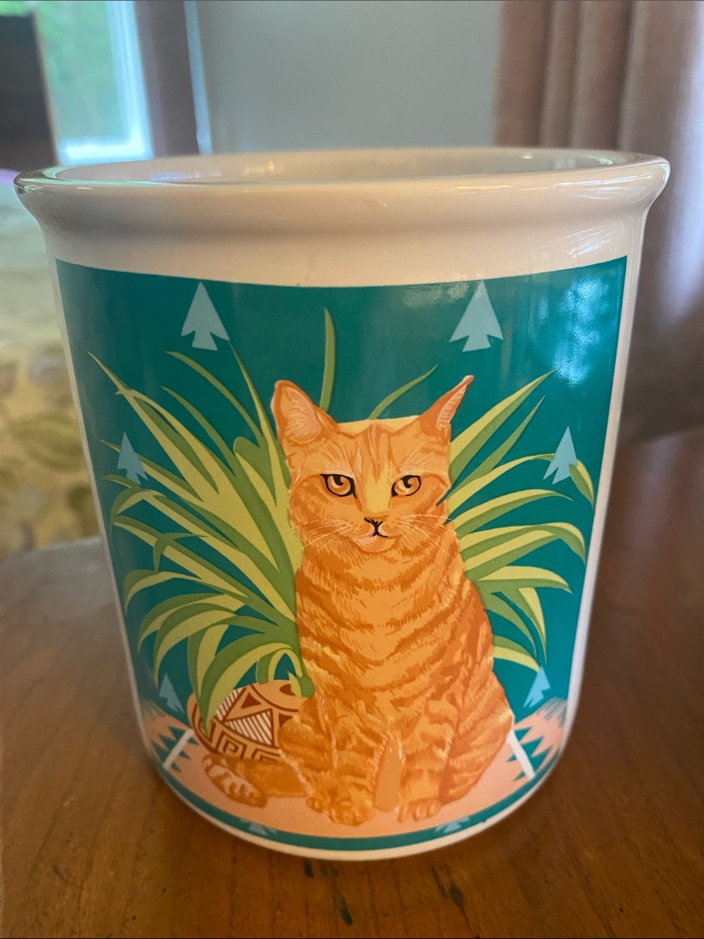 Vintage tabby cat ceramic utensils 🍴 holder